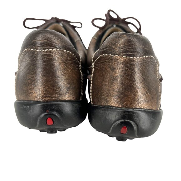 Wolky Brown Leather Metallic Walking Shoes Lace Up Size 37 EU 6 US - Picture 7 of 10